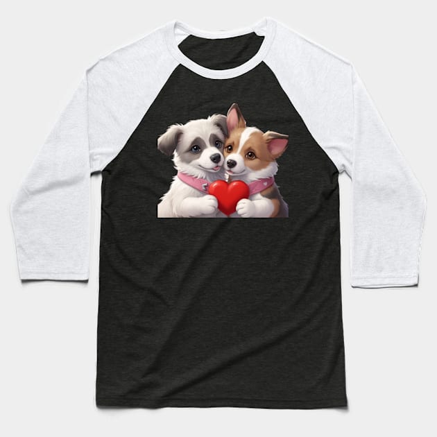 Celebrate Your Furry Family: Tail-Wagging Wall Art & Dog Gifts Baseball T-Shirt by benzshope